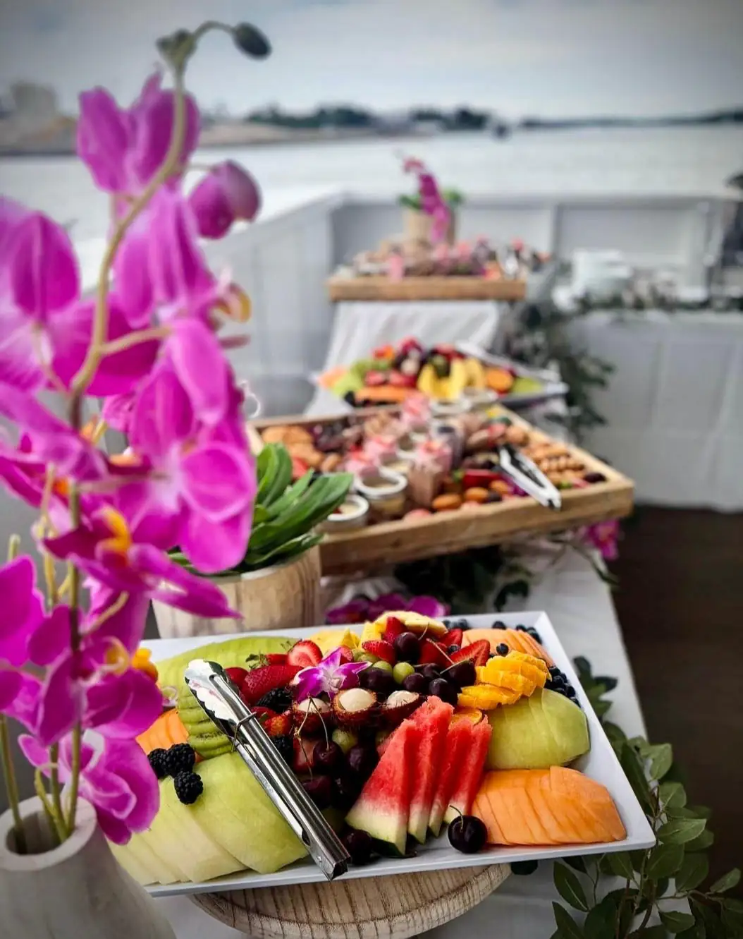 Fresh fruit and florals ready for guests